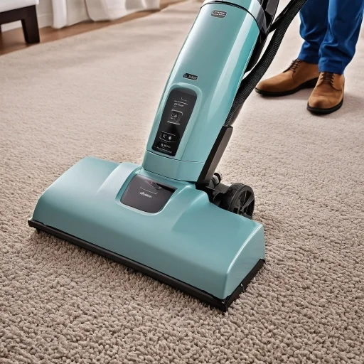 Vacuum cleaner head on a pale carpet